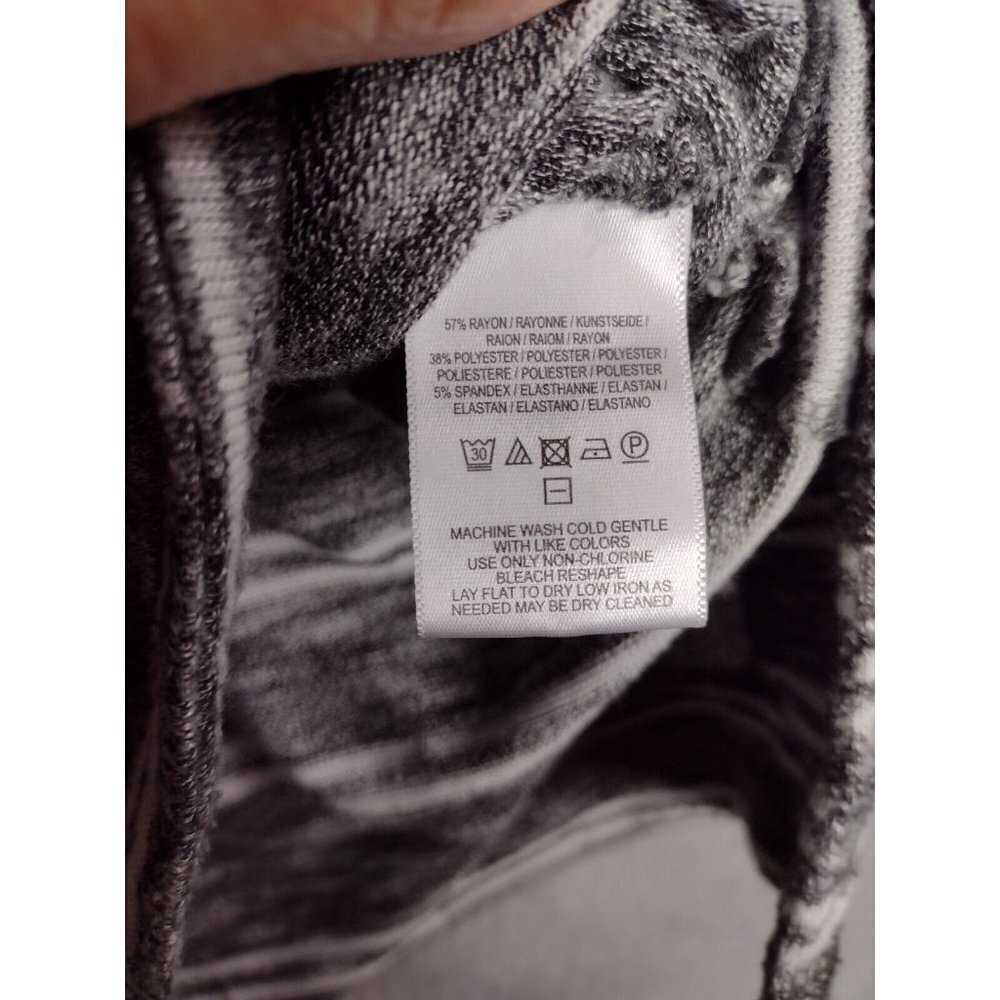 Anthropologie‎ Postmark Mika Oversized Gray White Striped Turtleneck Size Small - Picture 5 of 9